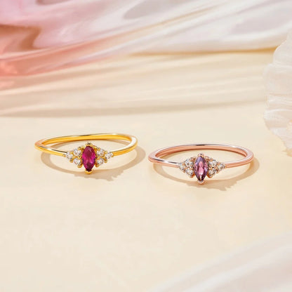 Personalized Marquise Cut Birthstone Ring