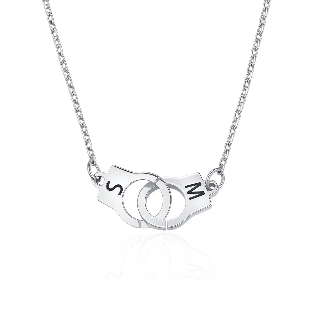 Personalized Handcuff Bracelet with Initials