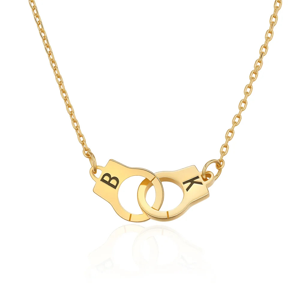 Personalized Handcuff Bracelet with Initials