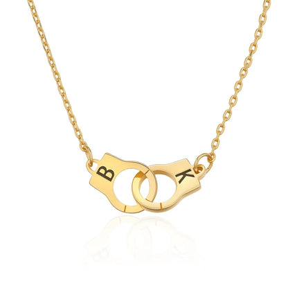 Personalized Handcuff Bracelet with Initials