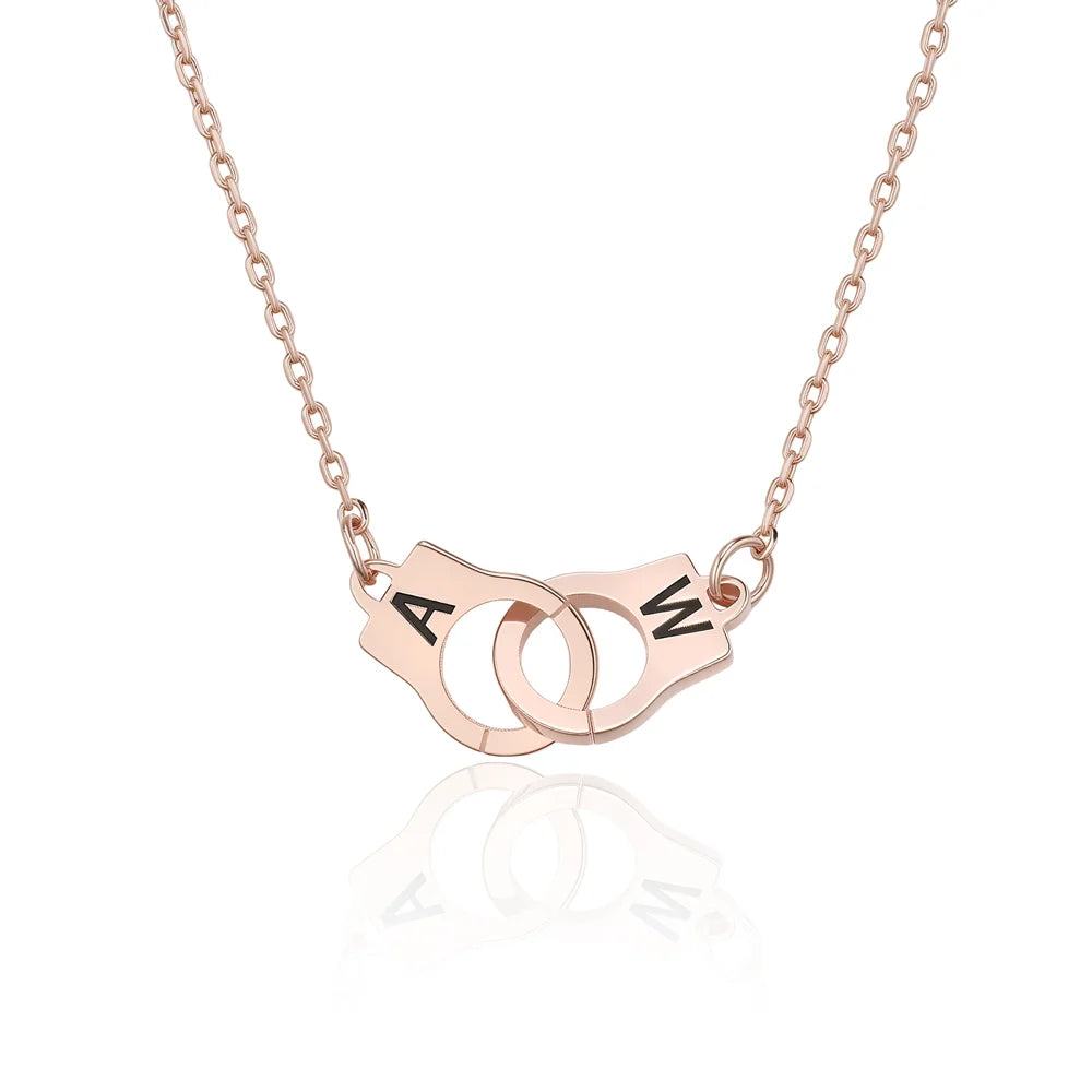 Personalized Handcuff Bracelet with Initials