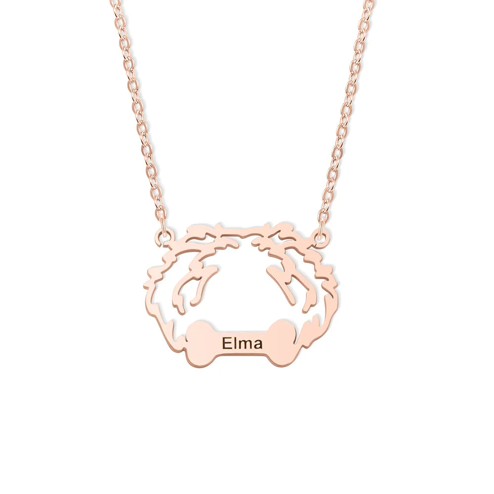 Custom Pet Ears Name Necklace