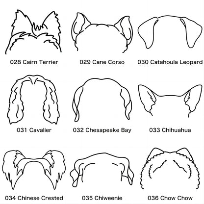 Custom Pet Ears Name Necklace