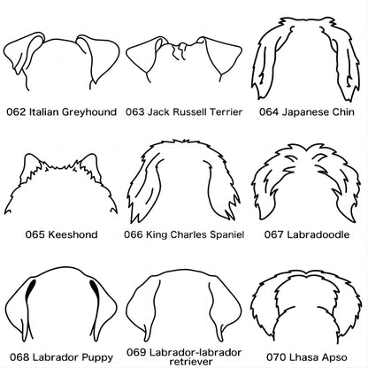 Custom Pet Ears Name Necklace