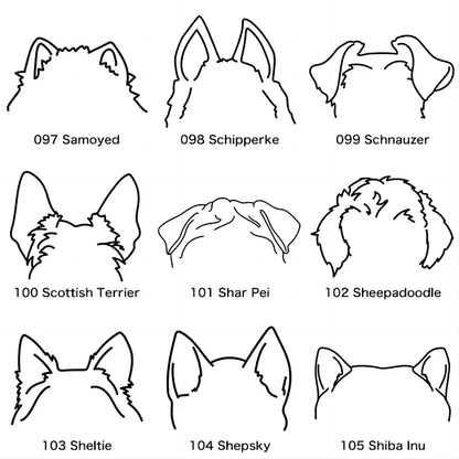 Custom Pet Ears Name Necklace