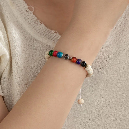 Custom Natural Gemstone Photo Projection Bracelet