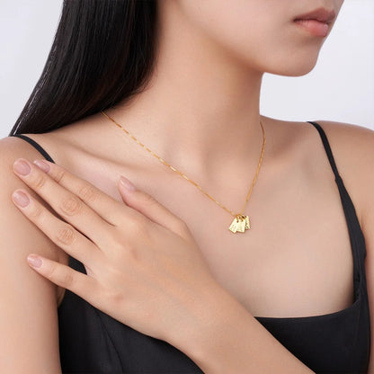 Custom Engraved 1-5 Initials Charm Necklace