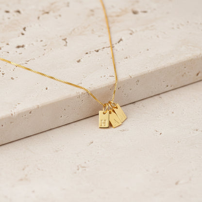 Custom Engraved 1-5 Initials Charm Necklace