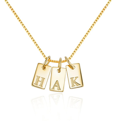 Custom Engraved 1-5 Initials Charm Necklace