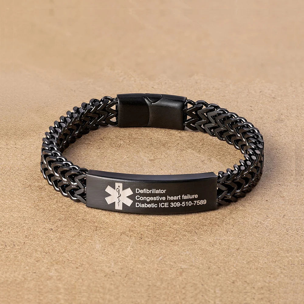 Custom Engraved Medical Alert ID Bracelet
