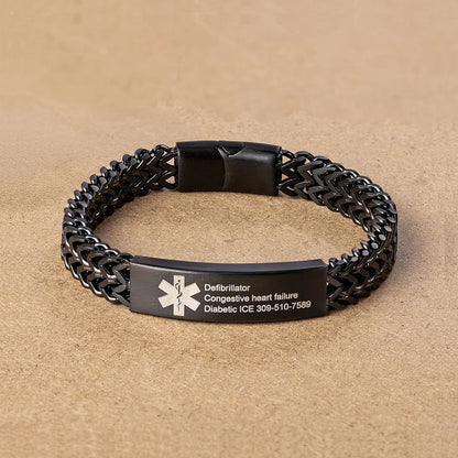 Custom Engraved Medical Alert ID Bracelet