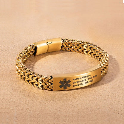 Custom Engraved Medical Alert ID Bracelet