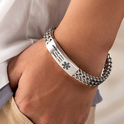 Custom Engraved Medical Alert ID Bracelet