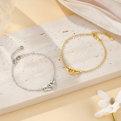 Personalized Handcuff Bracelet with Initials