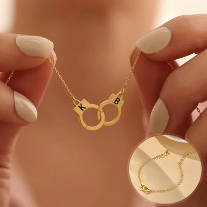 Personalized Handcuff Bracelet with Initials