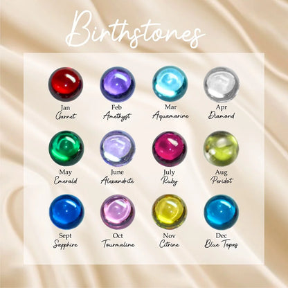 Custom Retro Pickleball Birthstone Stud Earrings