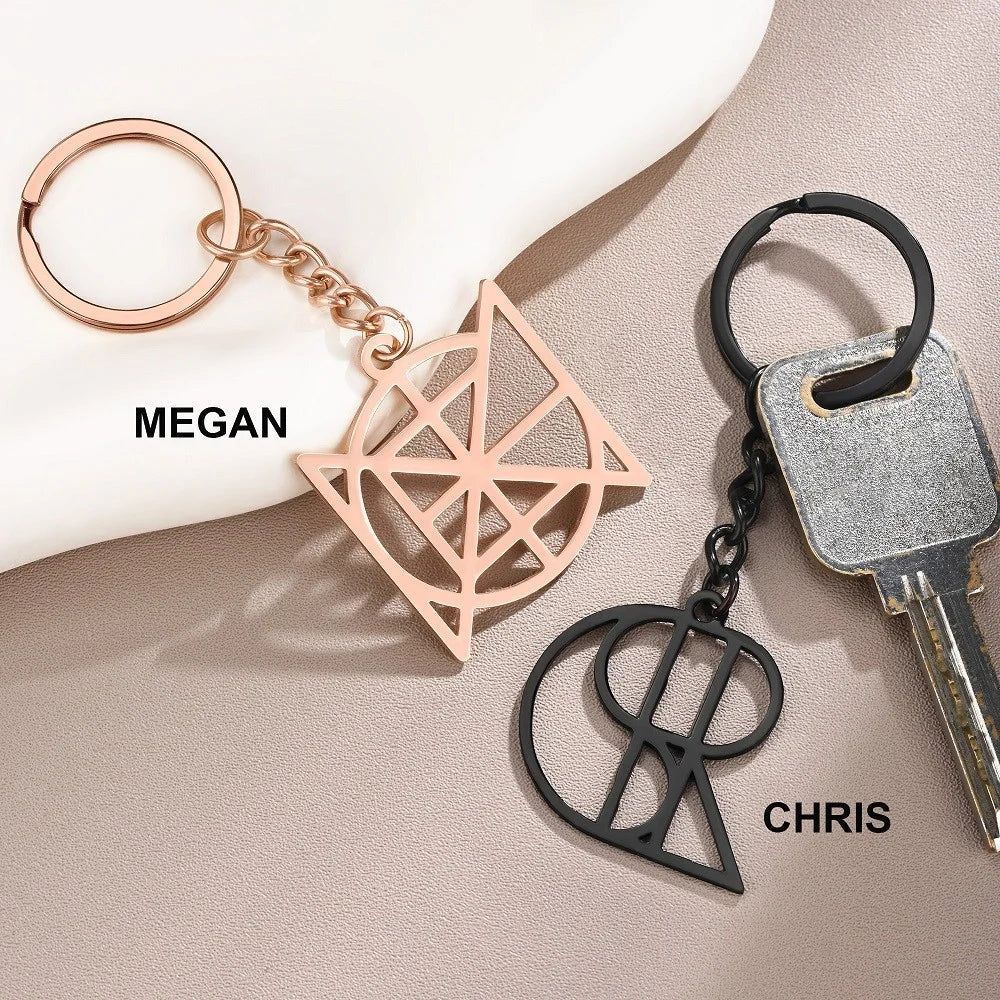 Personalized Name Logo Keychain