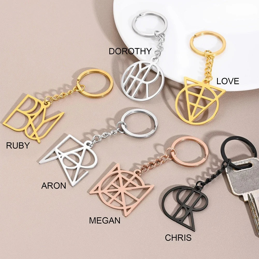 Personalized Name Logo Keychain