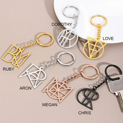 Personalized Name Logo Keychain