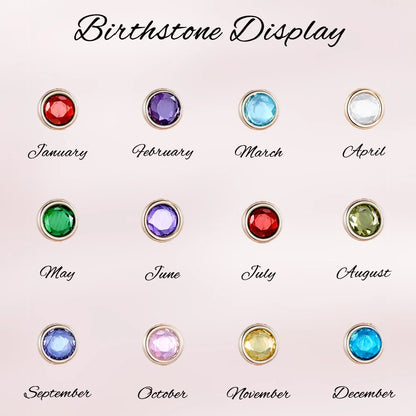 Custom 1-8 Birthstones Lariat Necklace