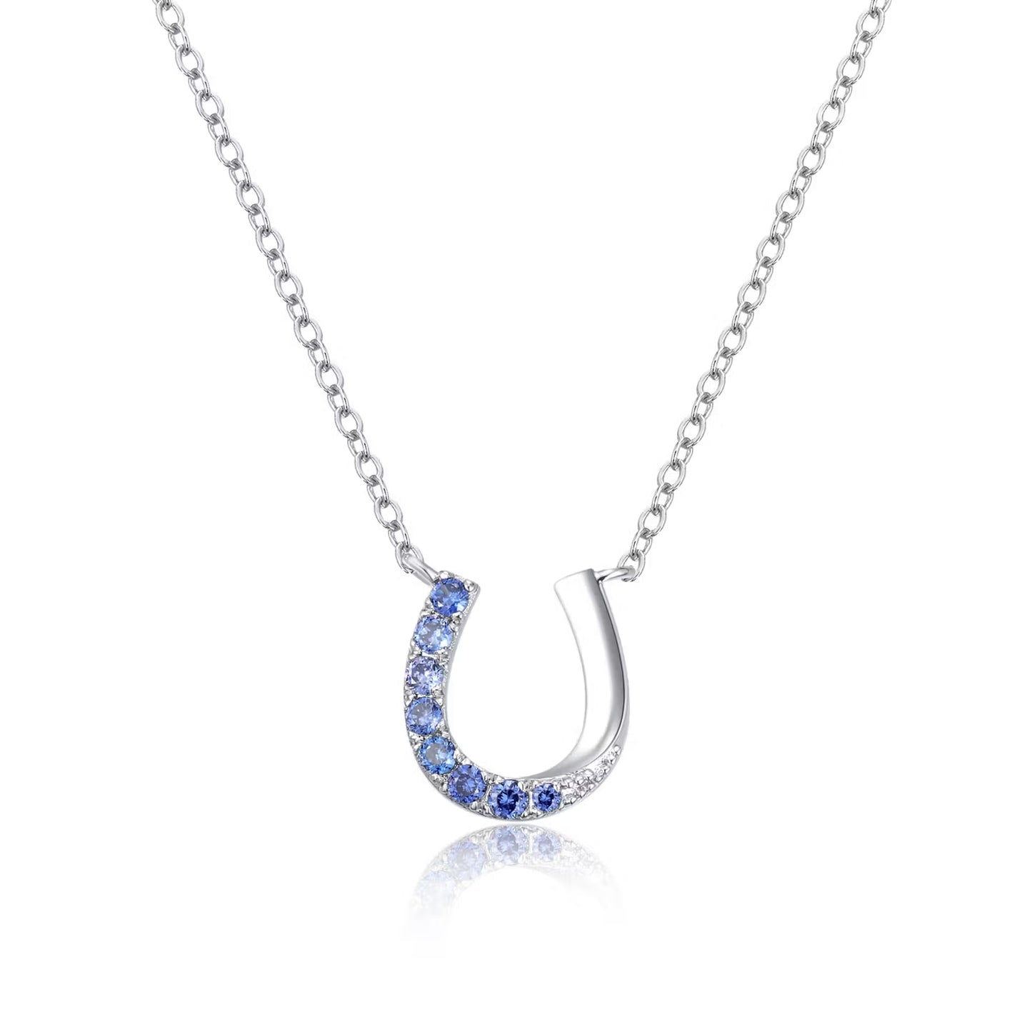 Custom Birthstone Horseshoe Necklace