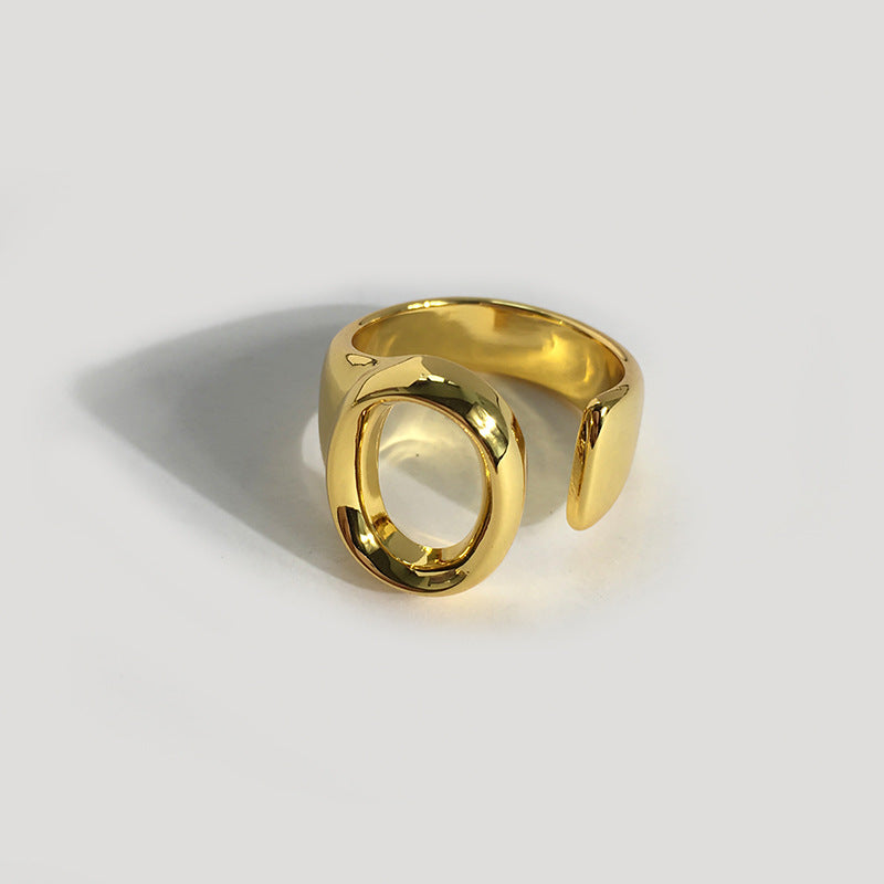 Bold Initial Statement Open Ring