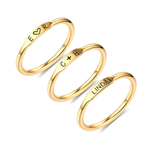 Personalized Dainty Stackable Rings