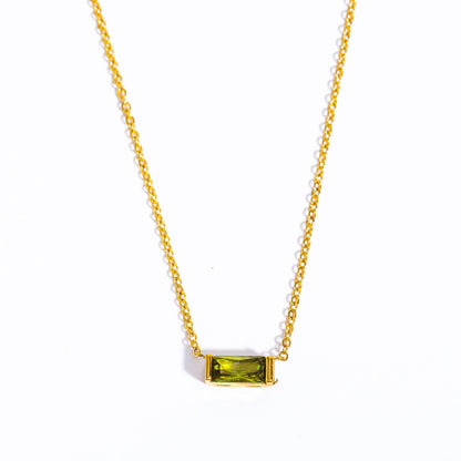 Minimalist Birthstone Chain Necklace