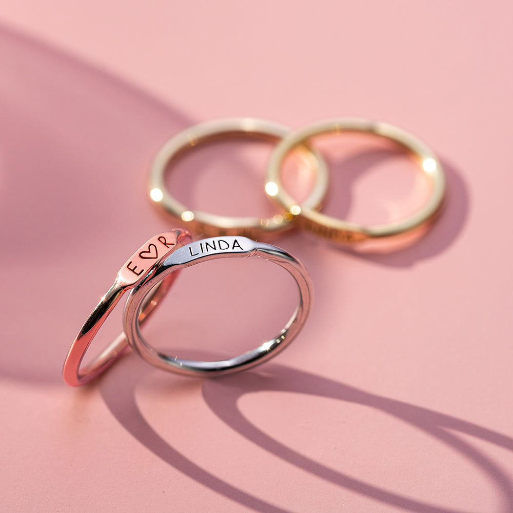 Personalized Dainty Stackable Rings