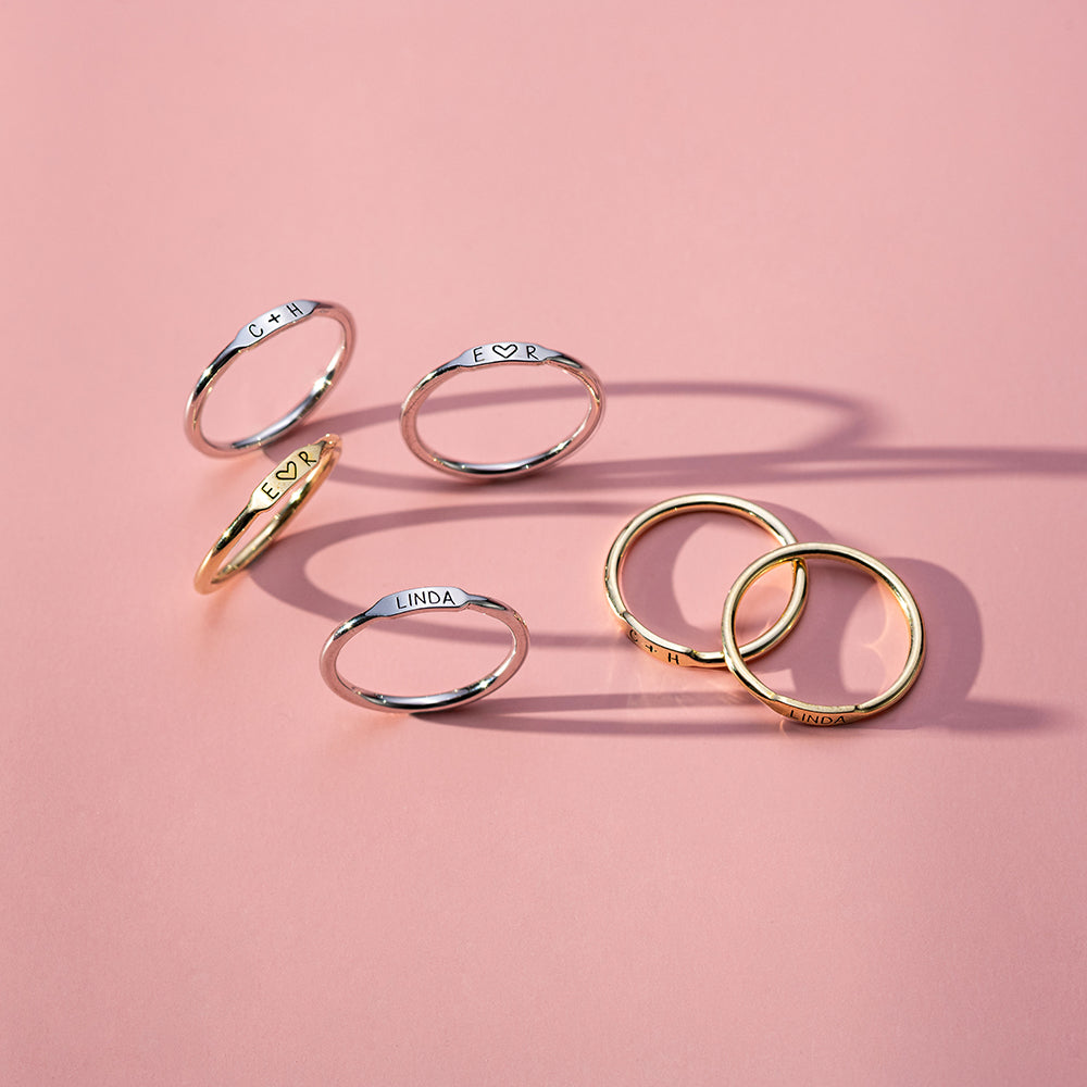 Personalized Dainty Stackable Rings