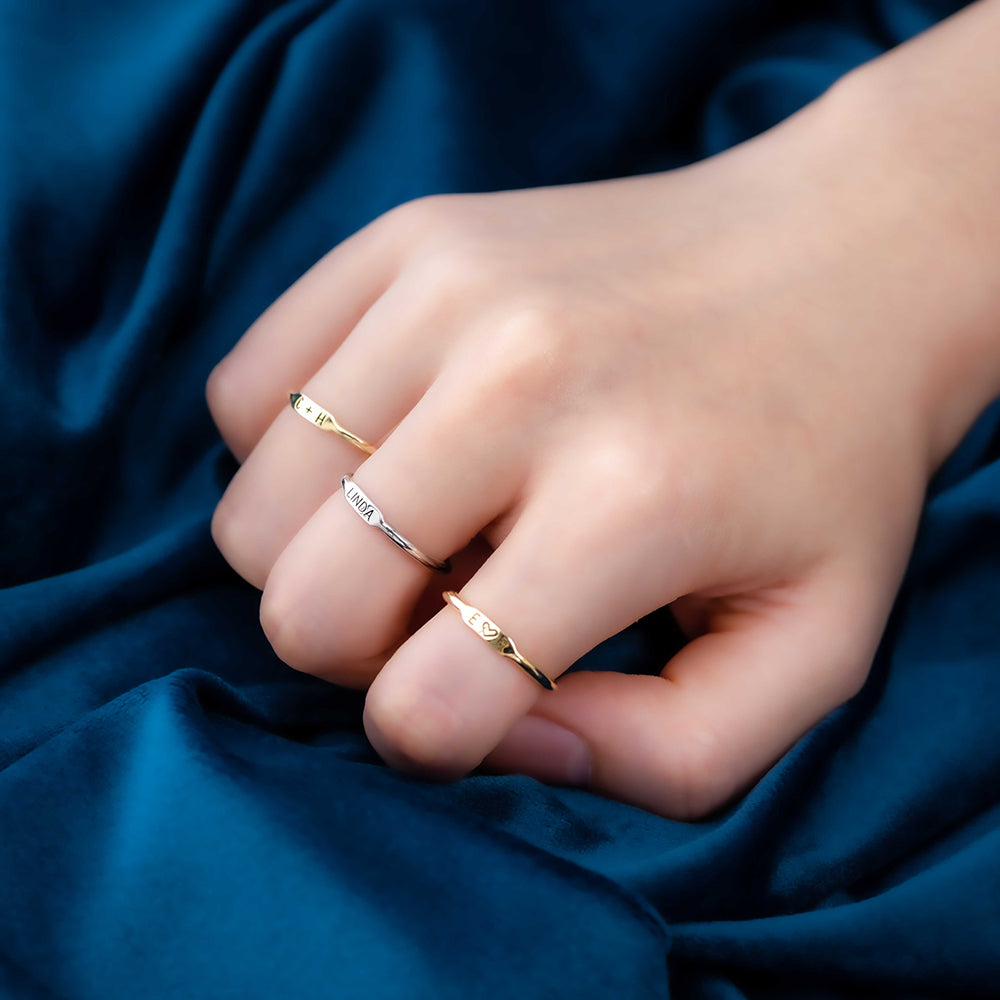 Personalized Dainty Stackable Rings