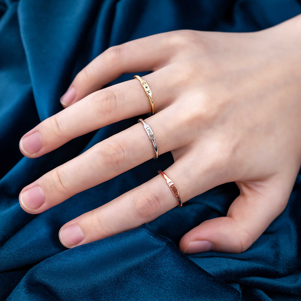 Personalized Dainty Stackable Rings