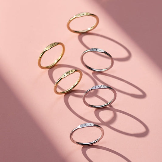 Personalized Dainty Stackable Rings