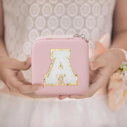 Custom Chenille Patch Initial Jewelry Box