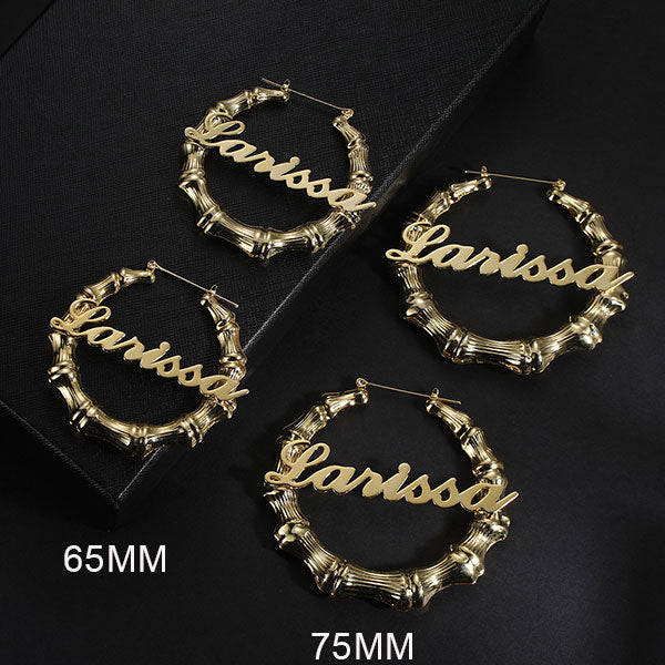 Personalized Name Hoop Earrings