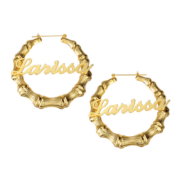 Personalized Name Hoop Earrings
