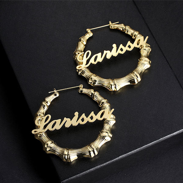 Personalized Name Hoop Earrings