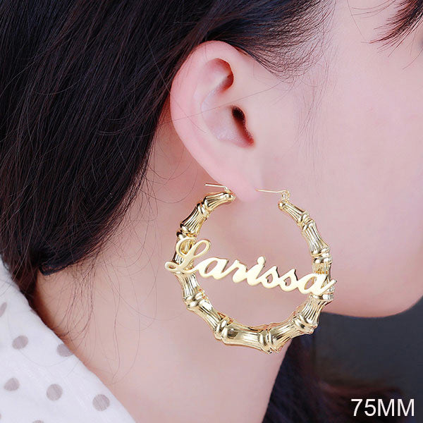 Personalized Name Hoop Earrings