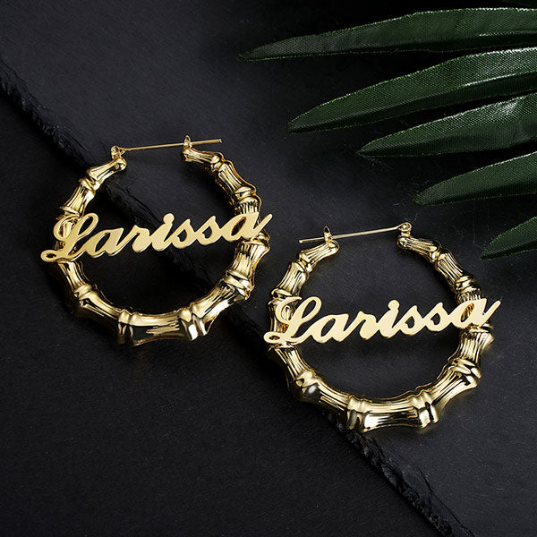 Personalized Name Hoop Earrings