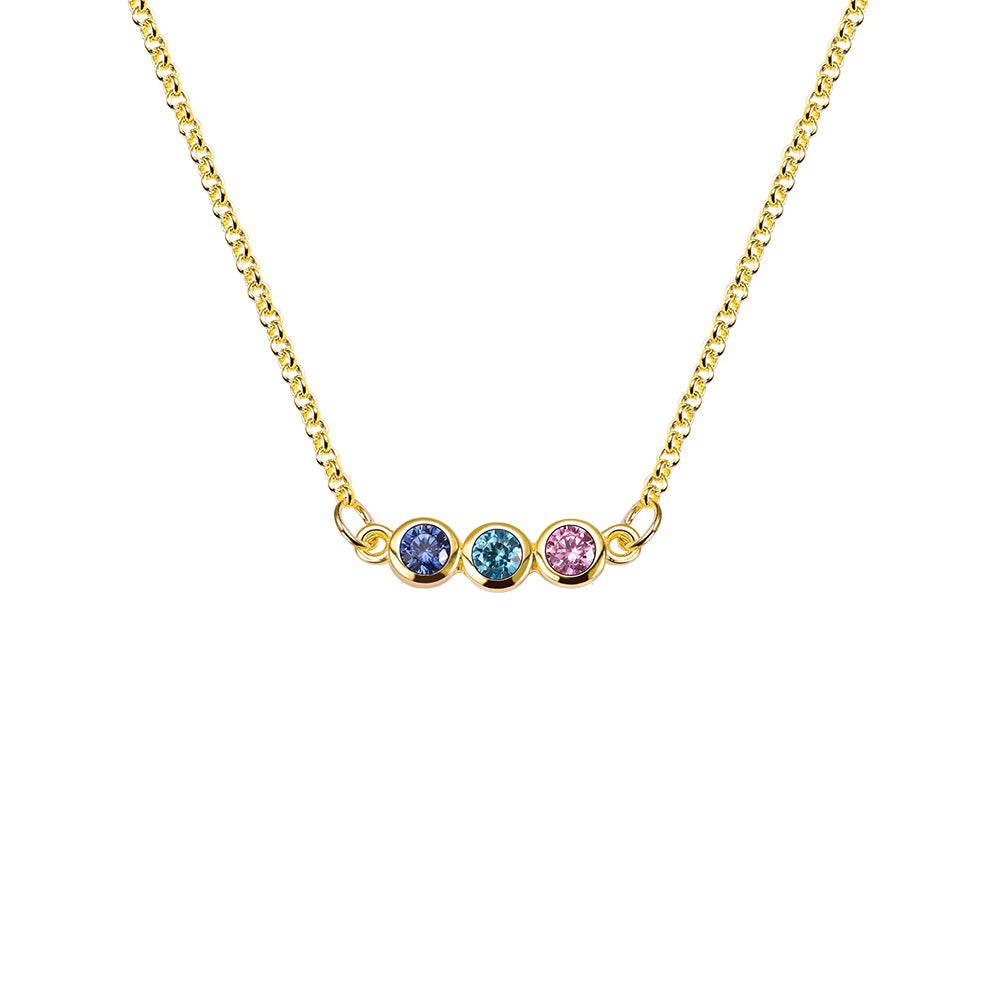 Personalized Combined Birthstone Necklace