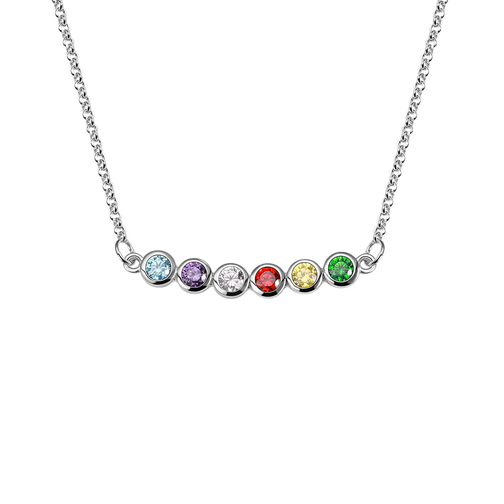 Personalized Combined Birthstone Necklace