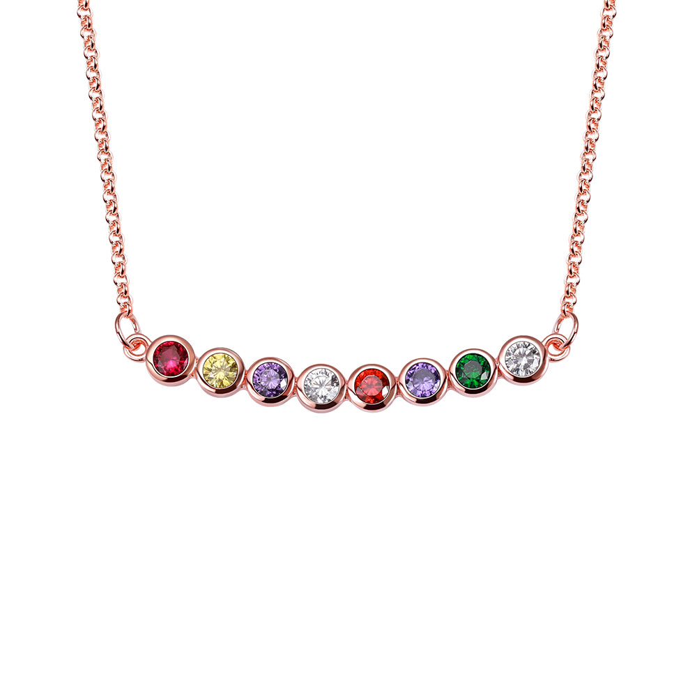 Personalized Combined Birthstone Necklace