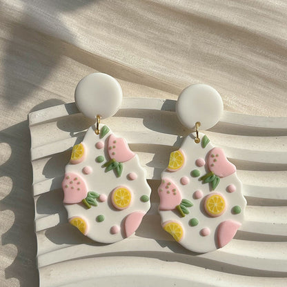 Cutie Fruity Polymer Clay Dangle Earrings