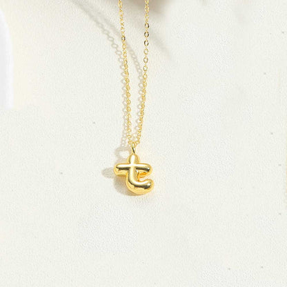 Dainty Balloon Initial Pendant Necklace