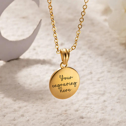 Custom Engraved Moonstone Necklace