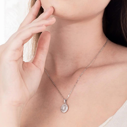 Custom Engraved Moonstone Necklace