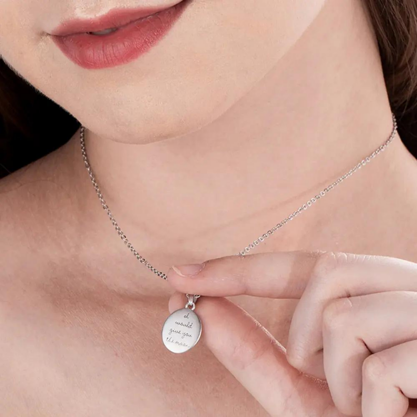 Custom Engraved Moonstone Necklace