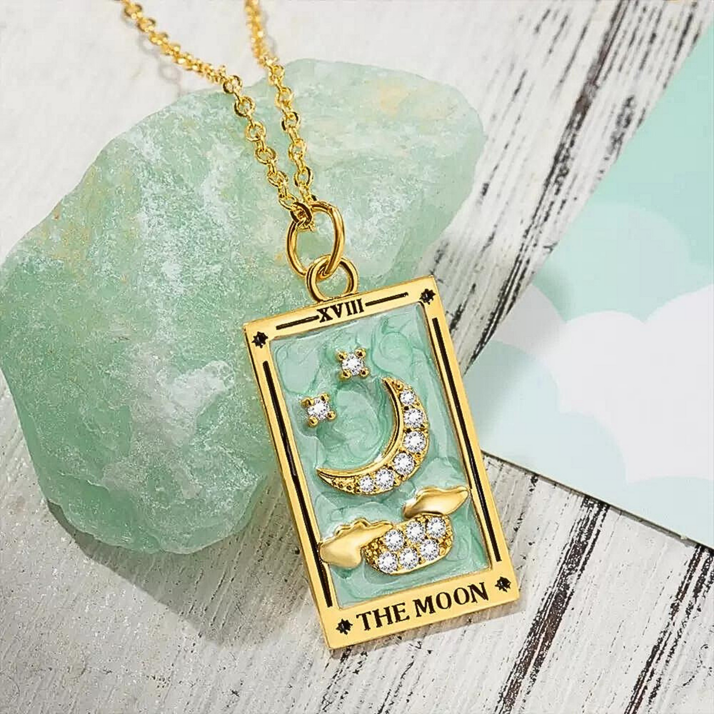 Handmade Tarot Card Pendant Necklace