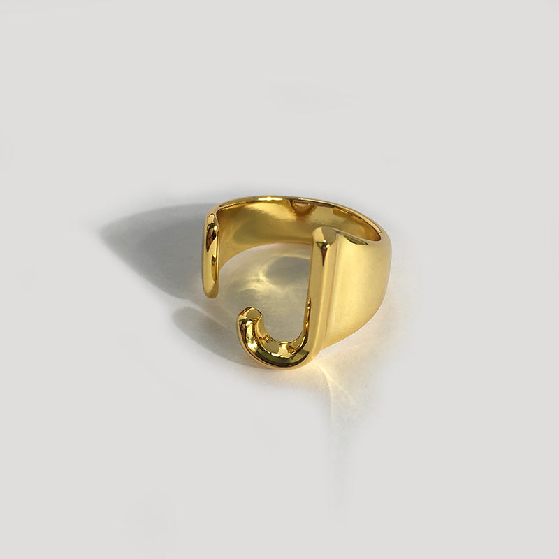 Bold Initial Statement Open Ring