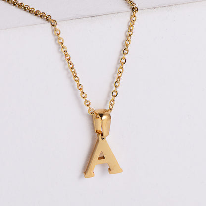 Custom Serif Letter Pendant Necklace